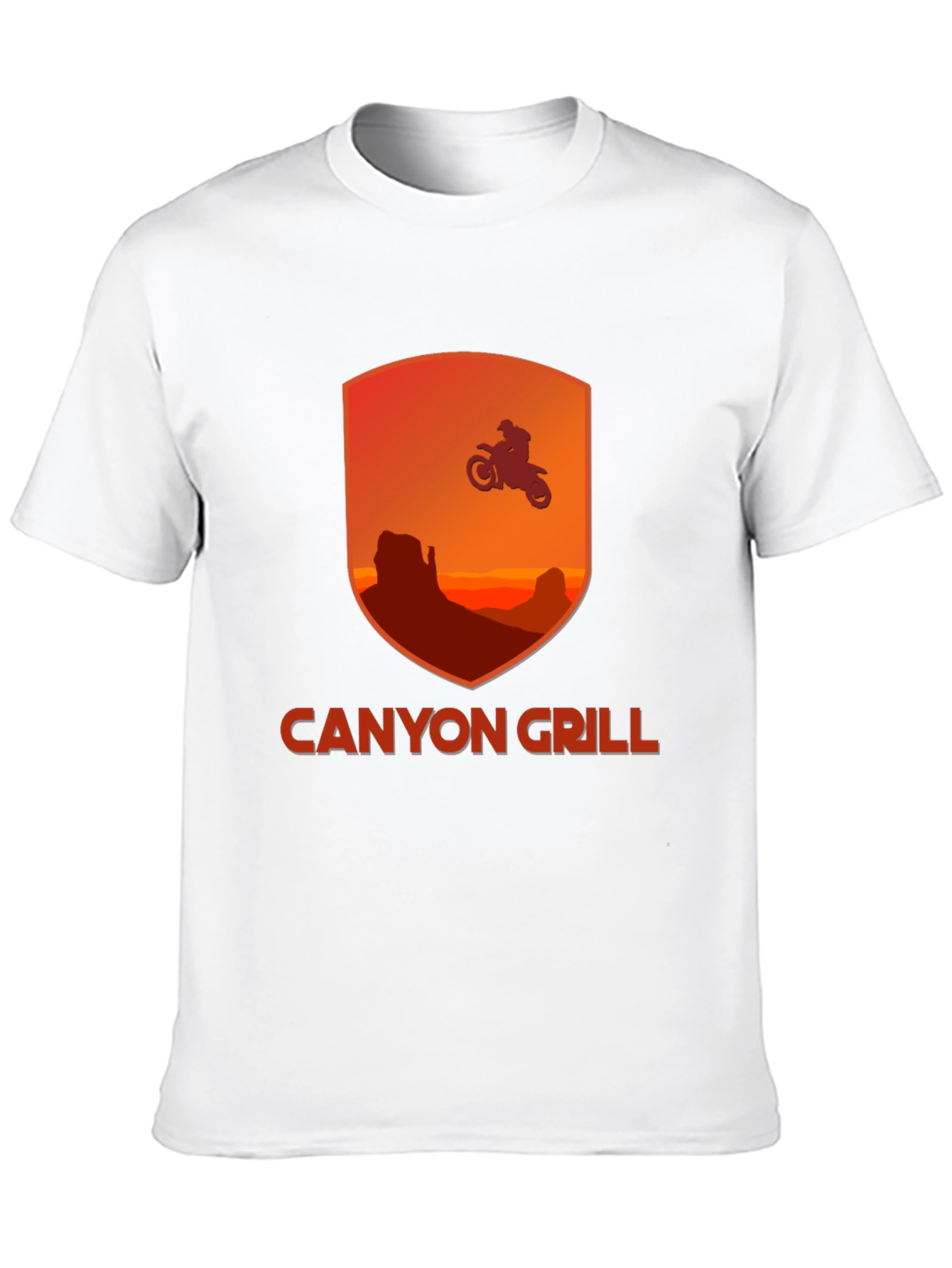 Canyon Grill T-Shirt - Motorcycle Rider Graphic Tee