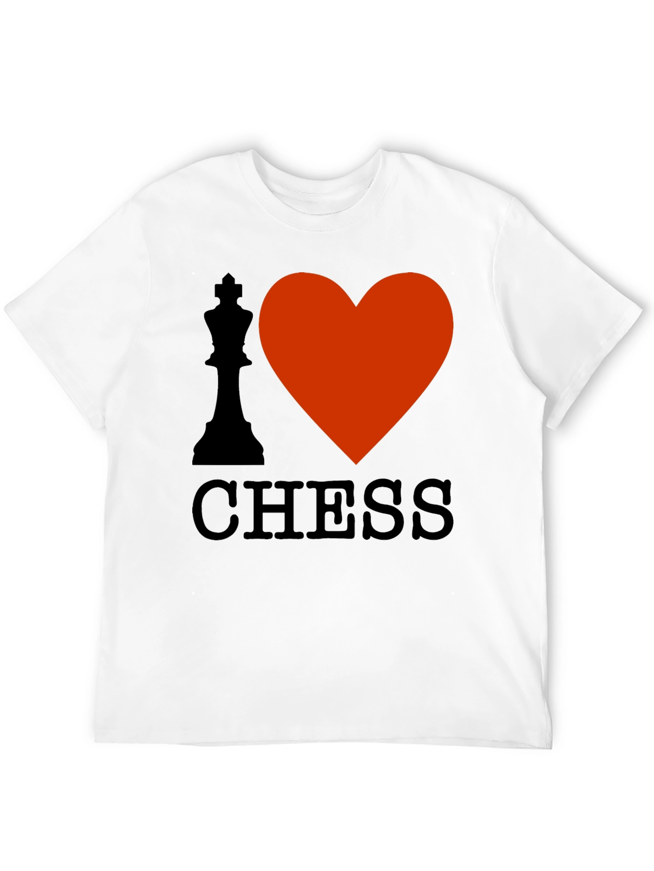 I Love Chess Black Graphic T-Shirt