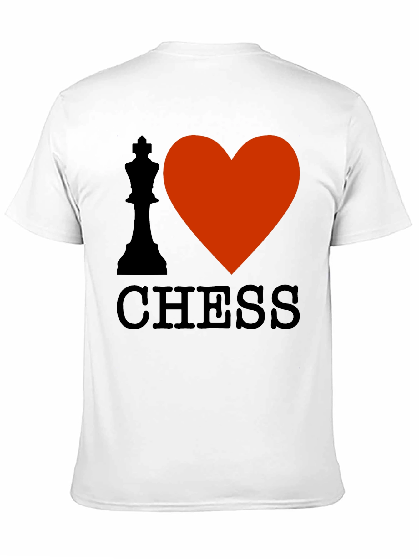 I Love Chess Black Graphic T-Shirt