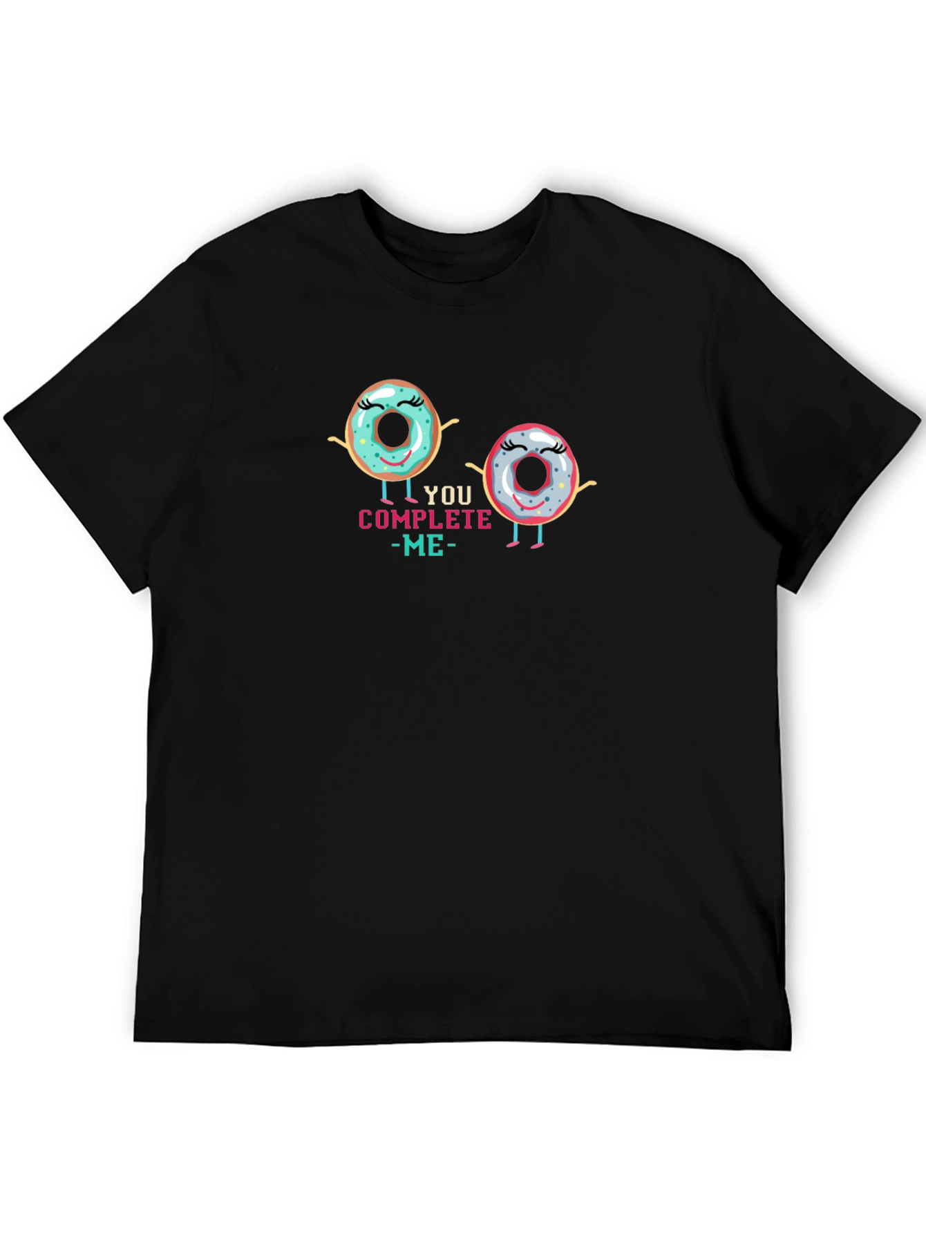 You Complete Me Donut Graphic Tee - Black T-Shirt