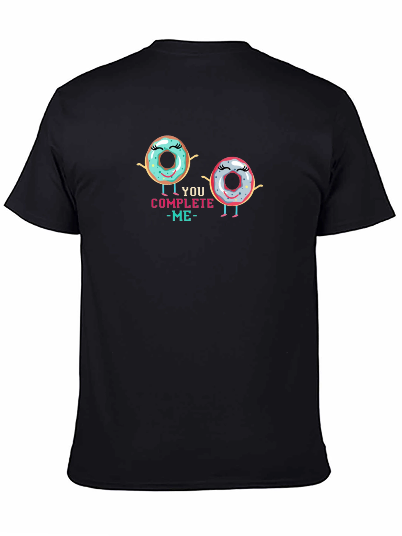 You Complete Me Donut Graphic Tee - Black T-Shirt