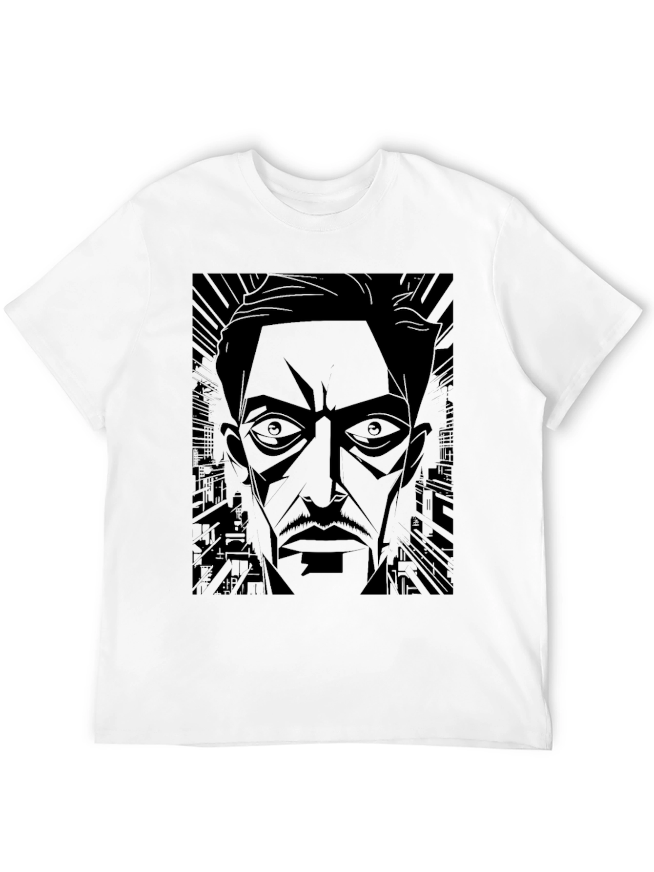 Noir Cityscape Graphic T-Shirt - Mens Black Tee