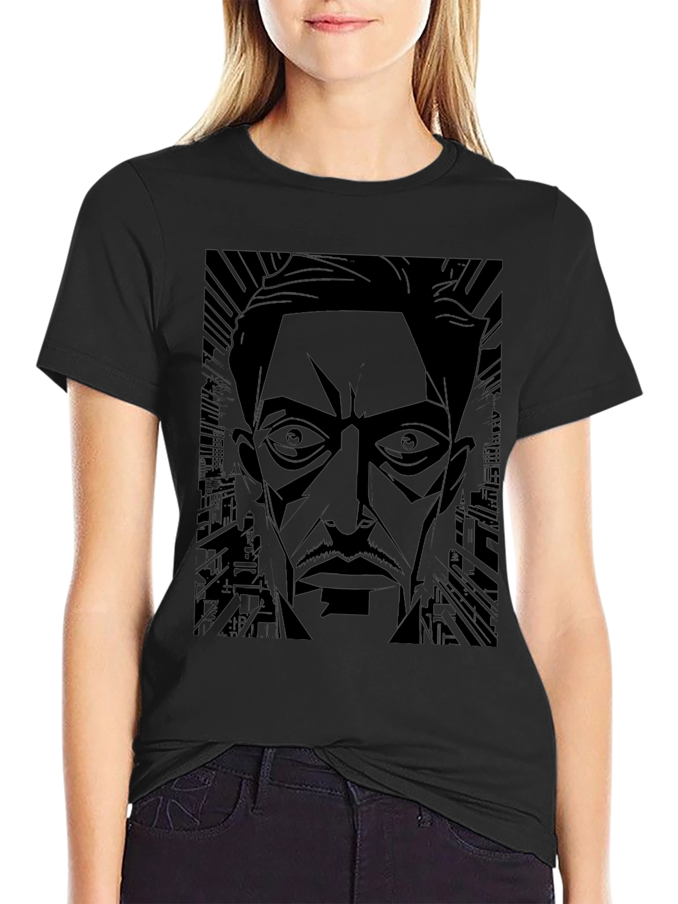 Noir Cityscape Graphic T-Shirt - Mens Black Tee