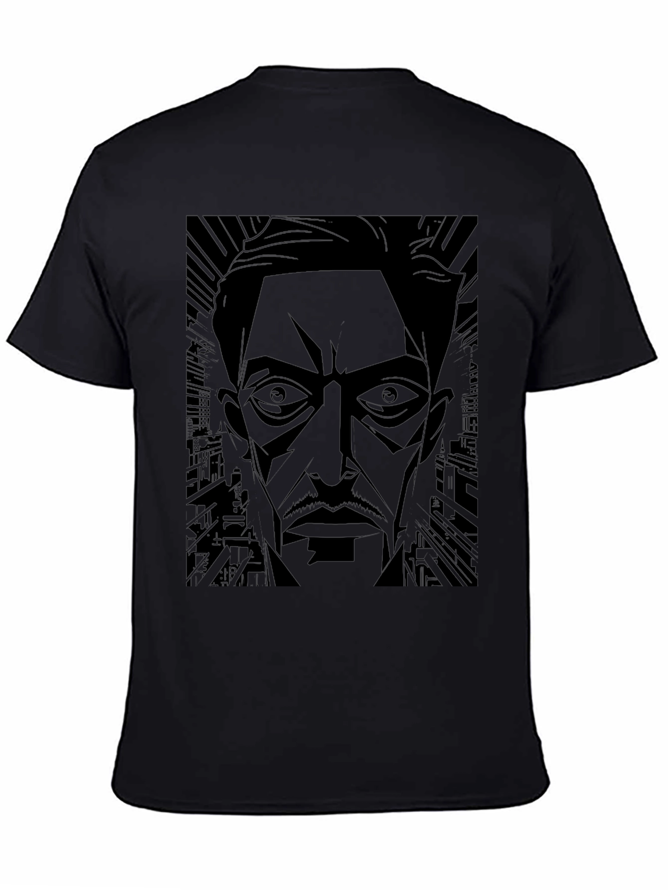 Noir Cityscape Graphic T-Shirt - Mens Black Tee