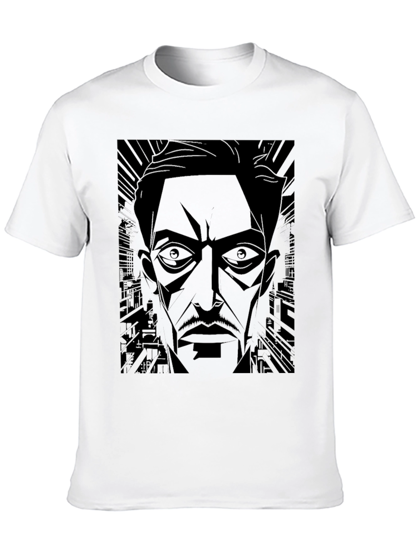 Noir Cityscape Graphic T-Shirt - Mens Black Tee