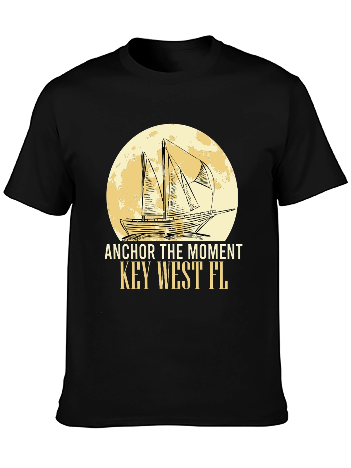 Anchor the Moment Key West FL Black T-Shirt