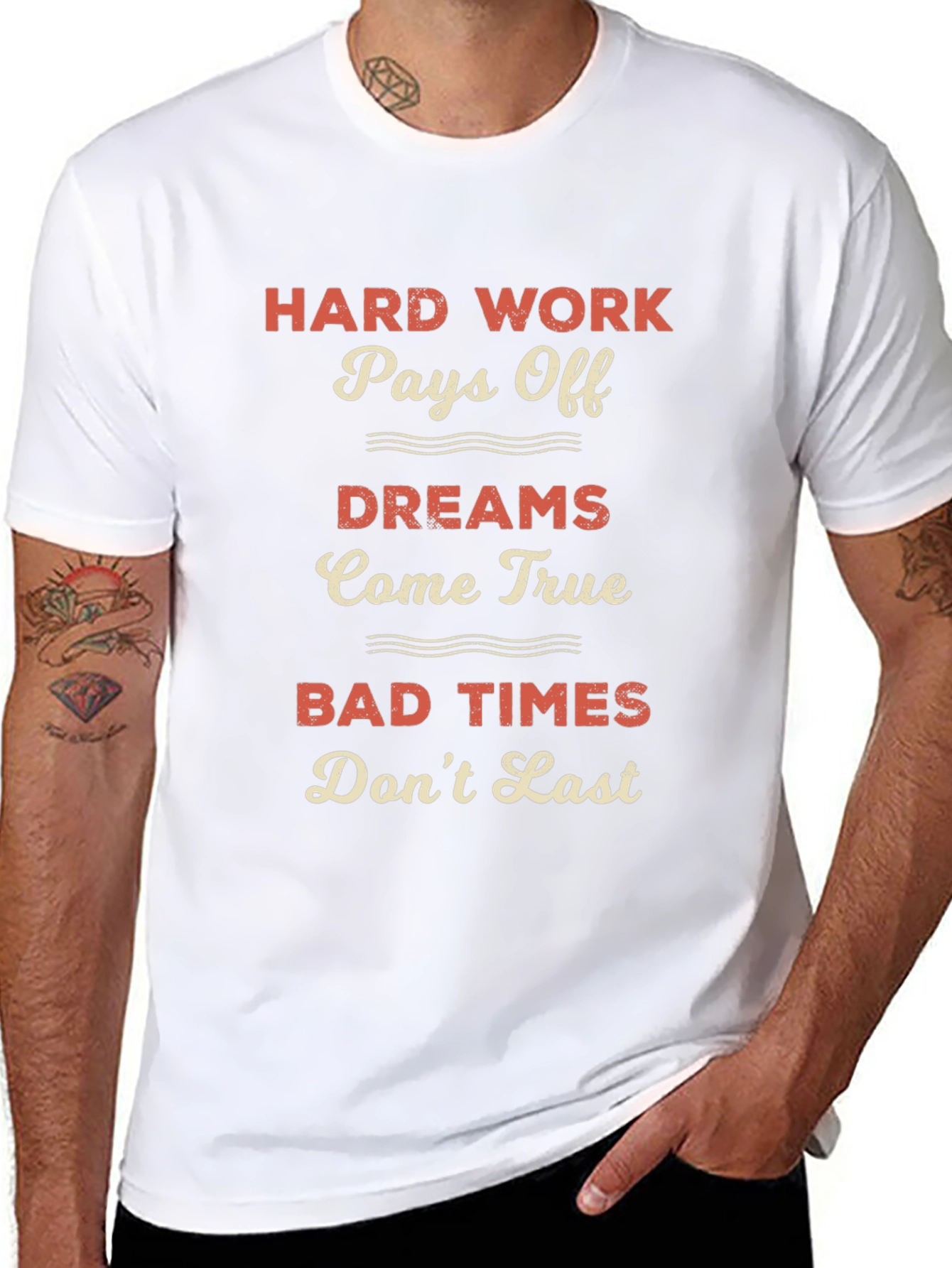 Motivational Hard Work Pays Off Graphic Tee