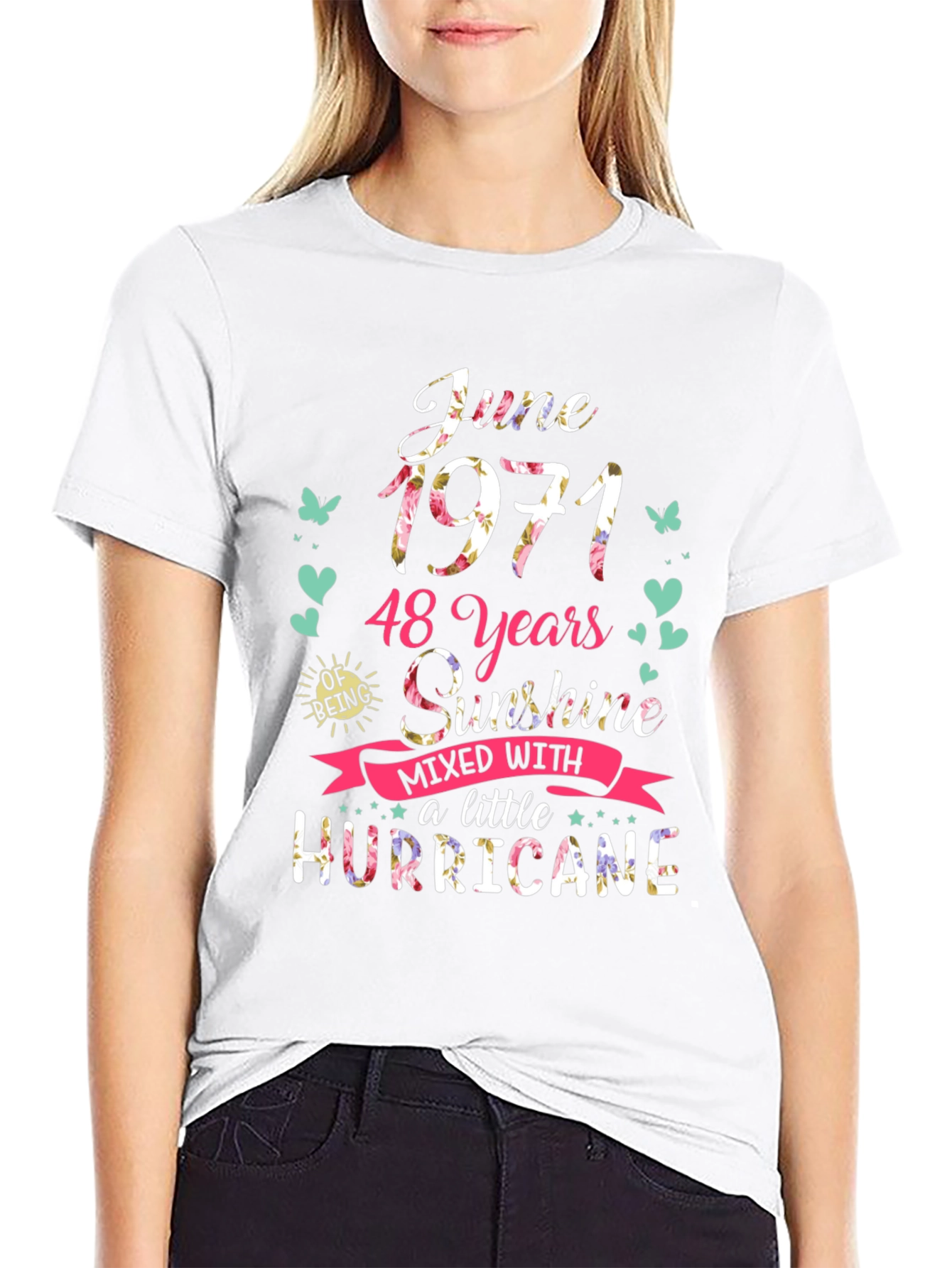 June 1971 Birthday Shirt - Sunshine & Hurricane
