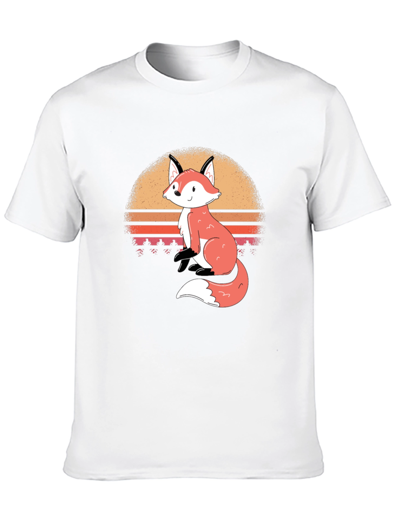 Fox Sunset Graphic T-Shirt - Stylish Casual Wear