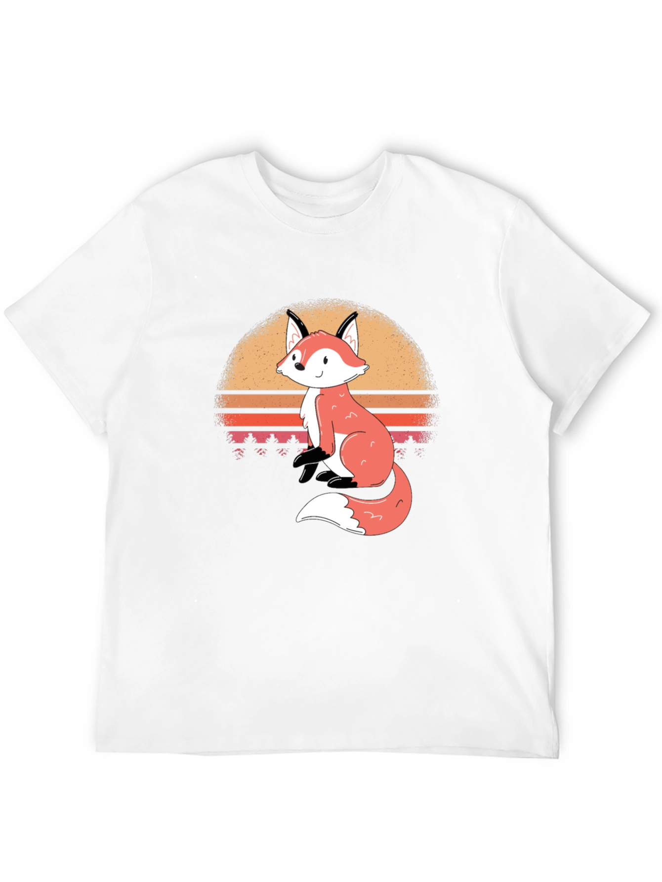 Fox Sunset Graphic T-Shirt - Stylish Casual Wear