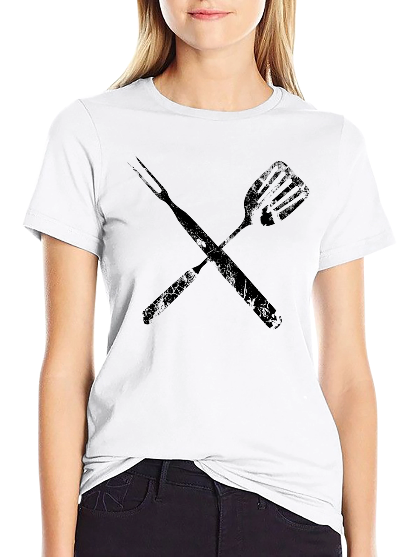 Grill Master T-Shirt - Crossed Spatula and Fork