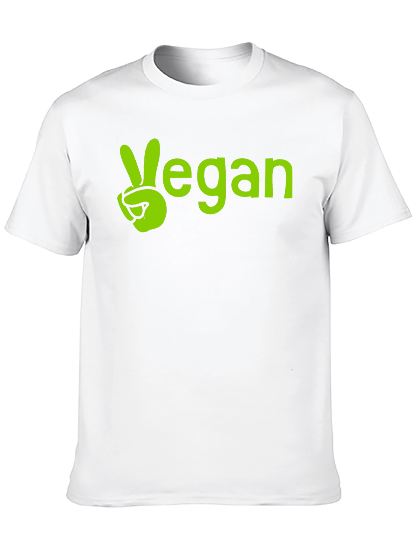 Vegan Peace Sign Graphic Tee - Unisex Black T-Shirt