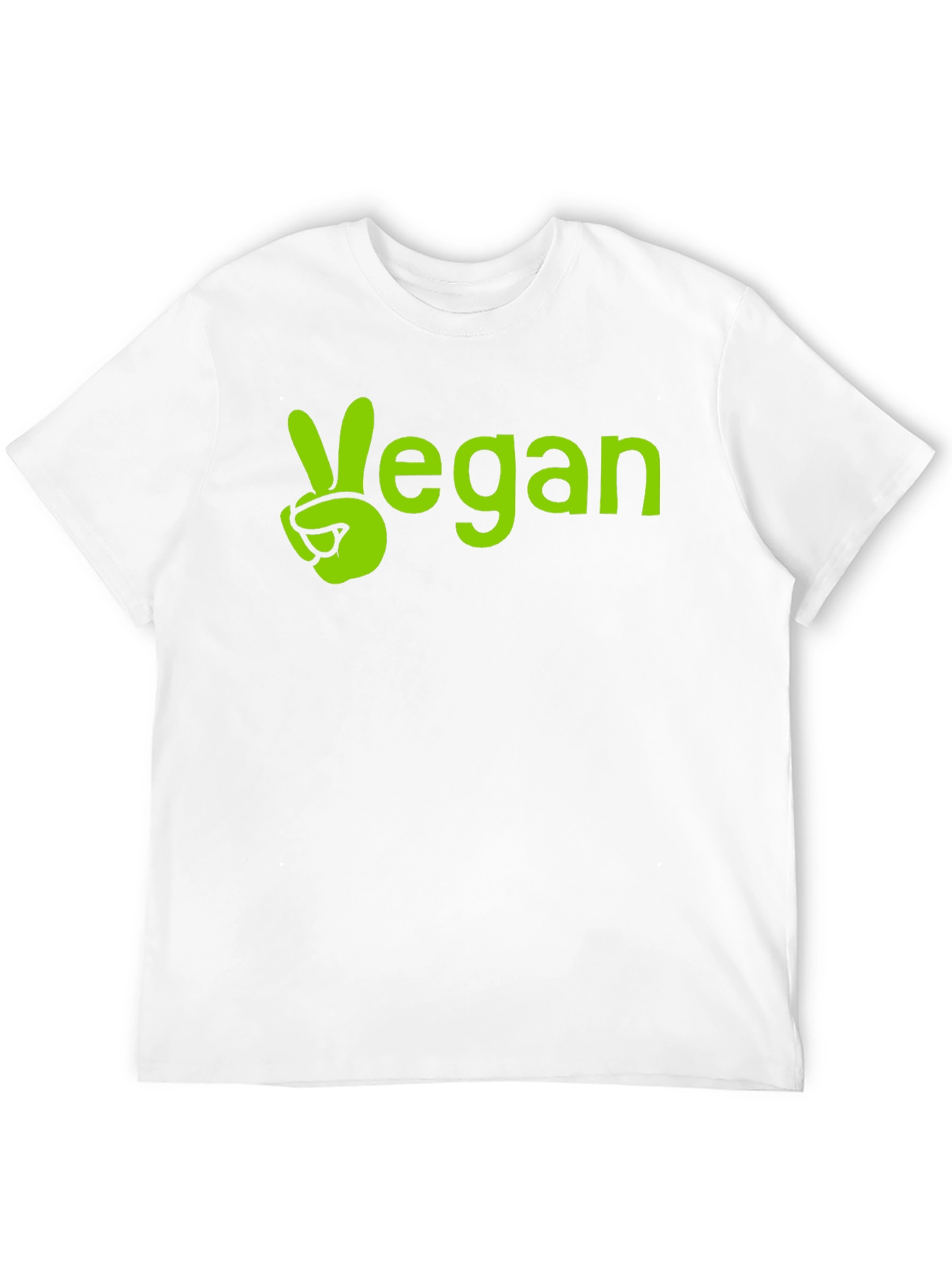 Vegan Peace Sign Graphic Tee - Unisex Black T-Shirt