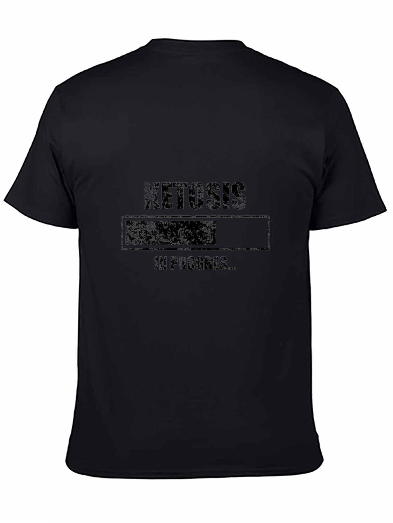Ketosis In Progress T-Shirt - Black Crew Neck Tee