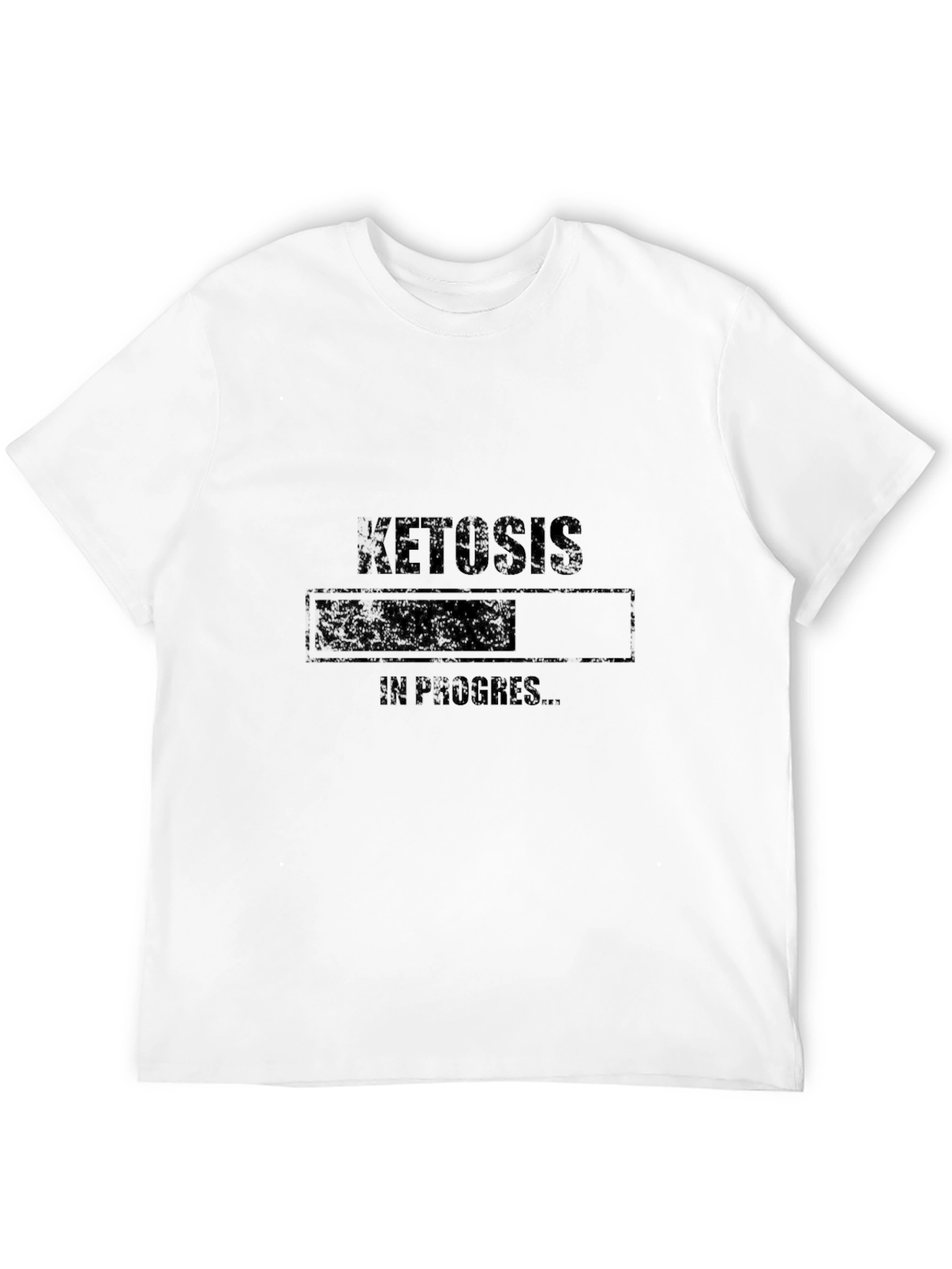Ketosis In Progress T-Shirt - Black Crew Neck Tee