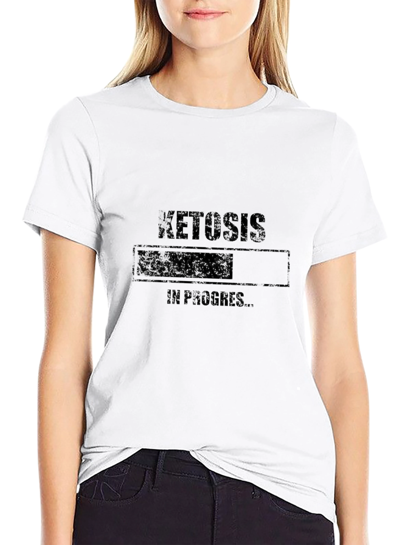 Ketosis In Progress T-Shirt - Black Crew Neck Tee