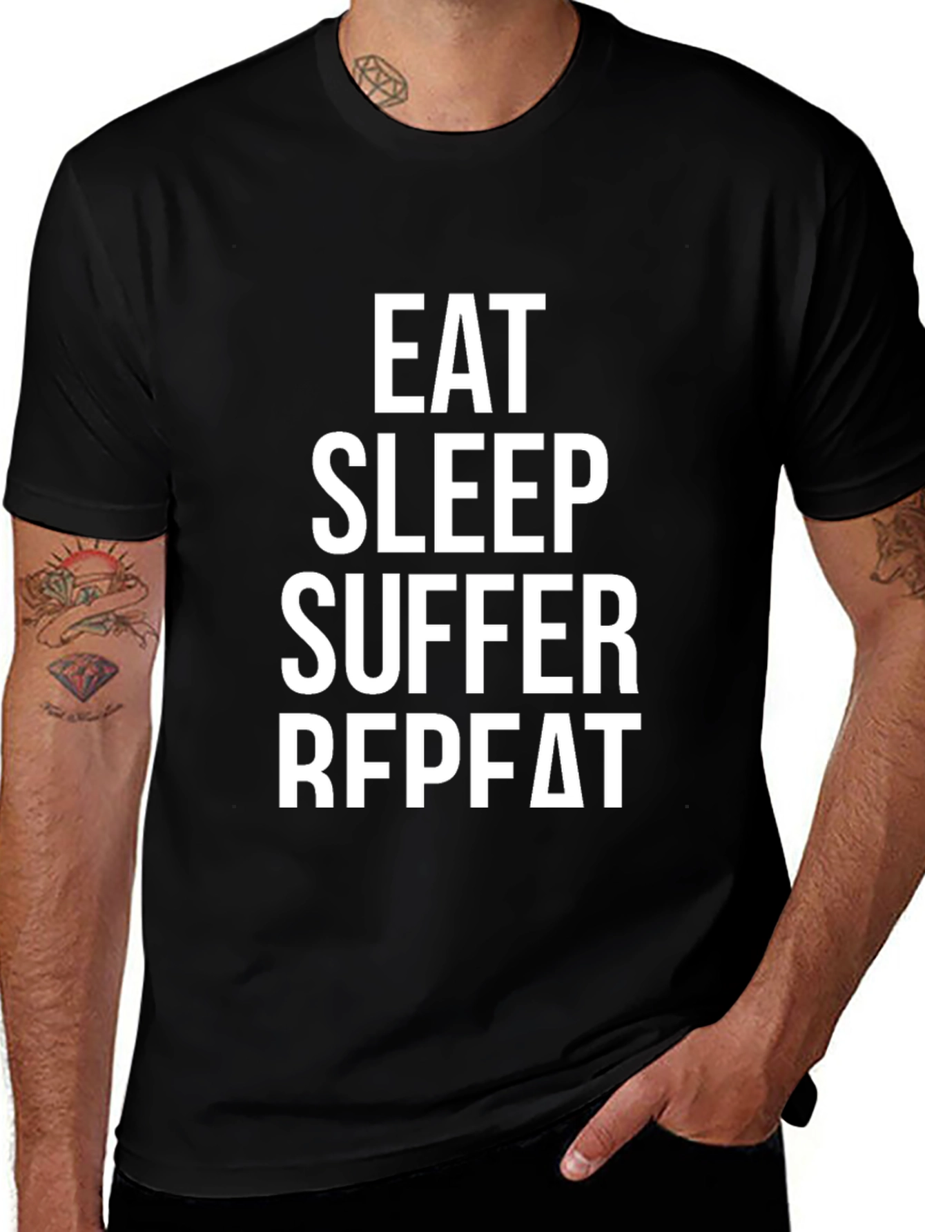 Eat Sleep Suffer Repeat Funny T-Shirt