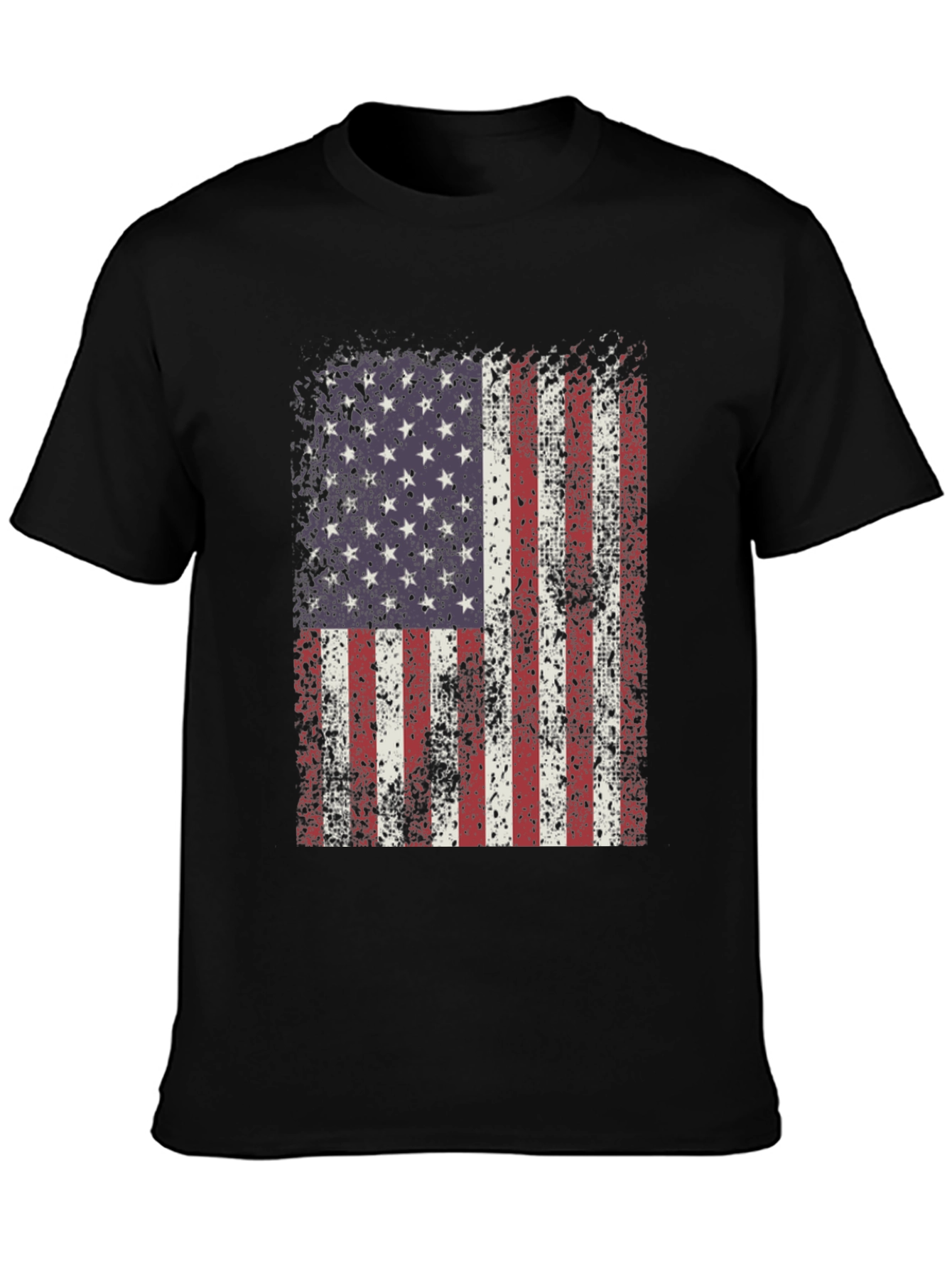 Distressed American Flag Graphic T-Shirt