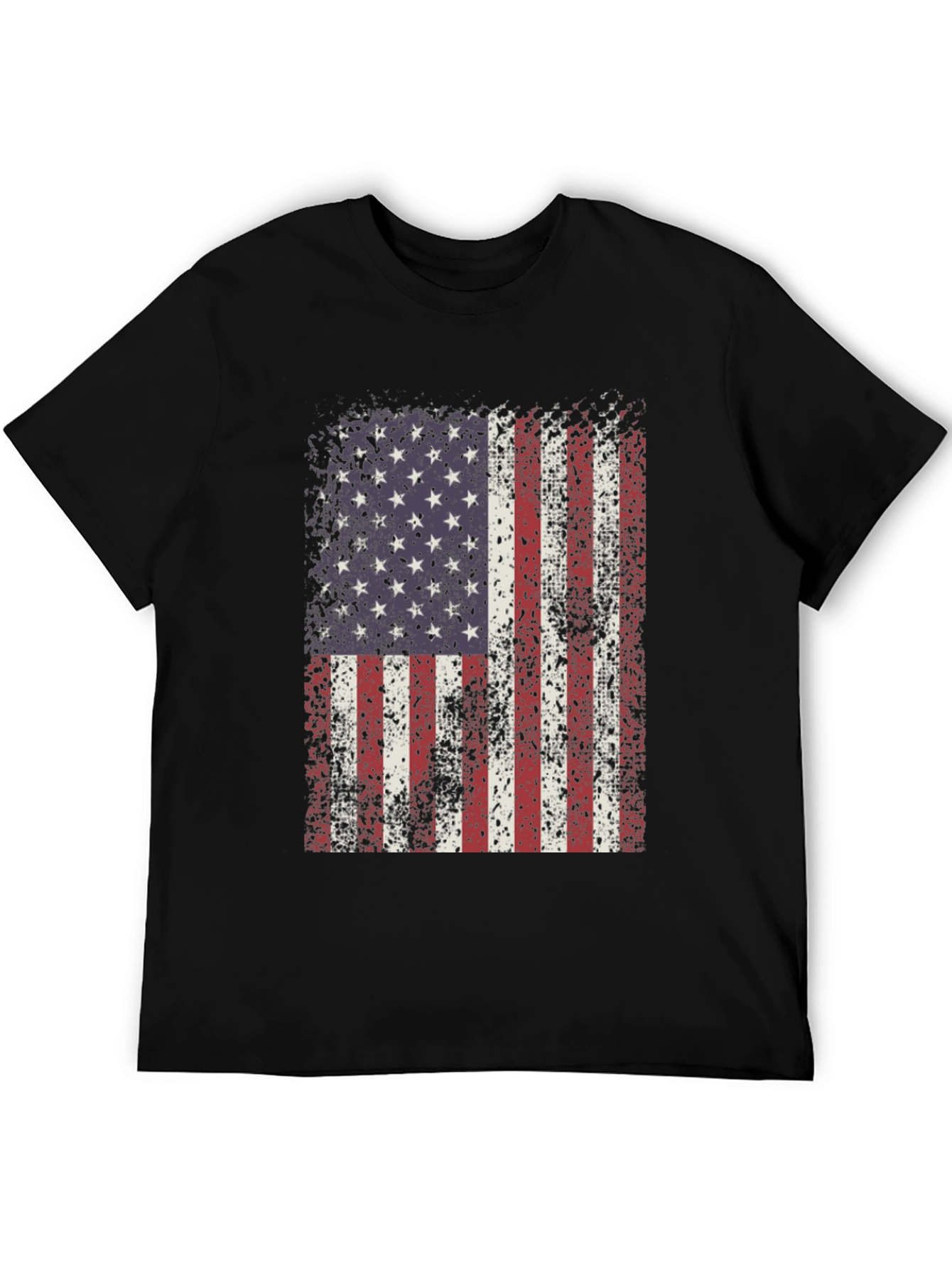Distressed American Flag Graphic T-Shirt