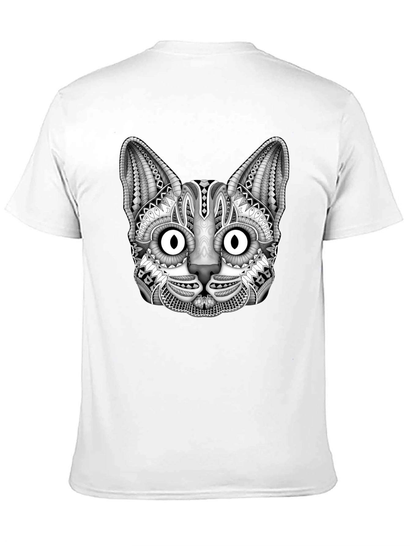 Black Cat Graphic Print Mens T-Shirt