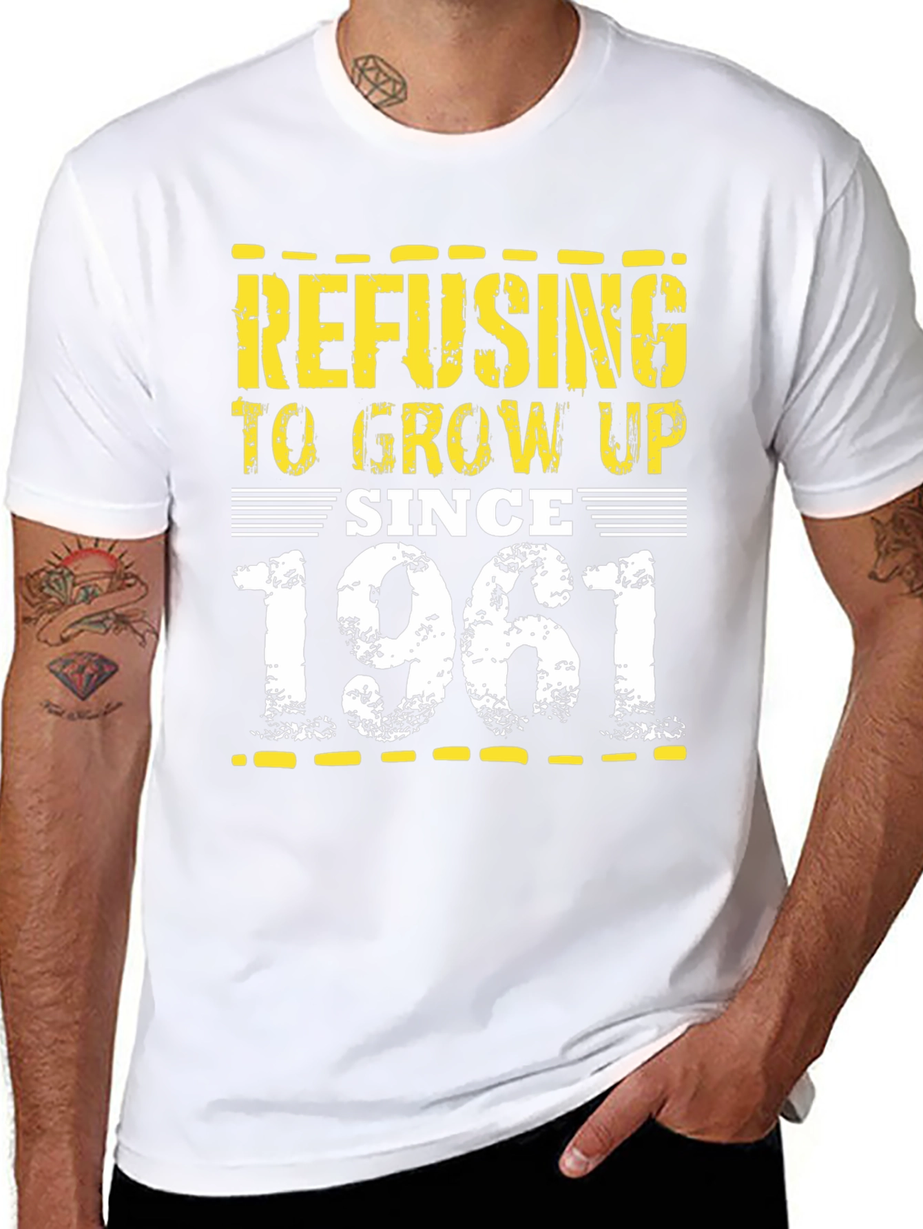 Refusing to Grow Up Since 1961 Black T-Shirt