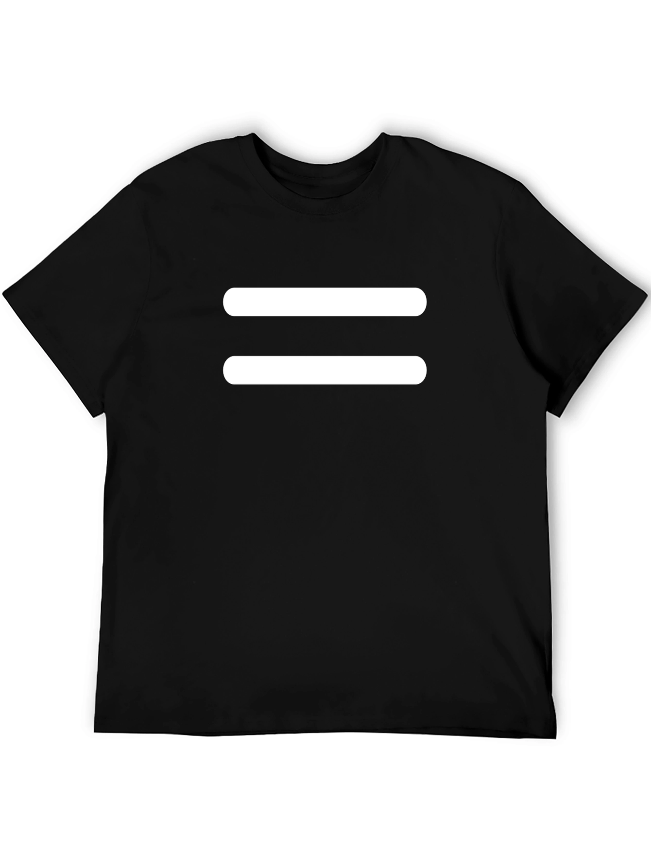 Equal Sign T-Shirt - Black Cotton Tee