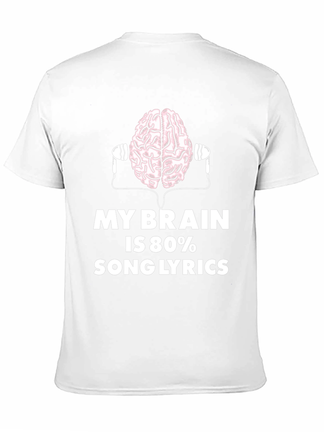 Brain 80% Song Lyrics Black T-Shirt