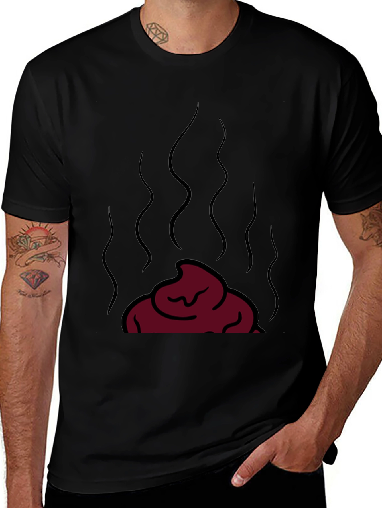 Novelty Poop Emoji T-Shirt