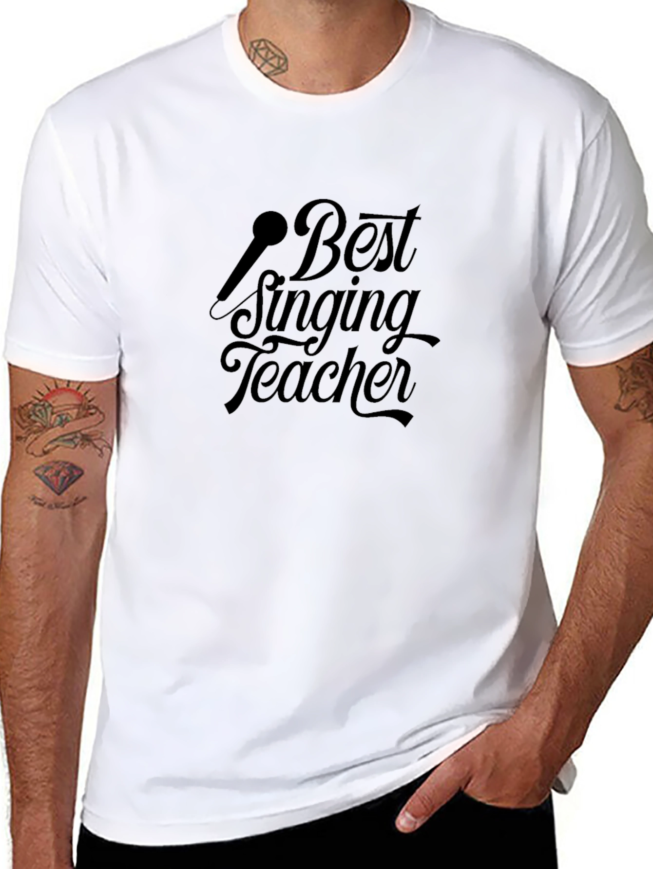 Best Singing Teacher Black T-Shirt