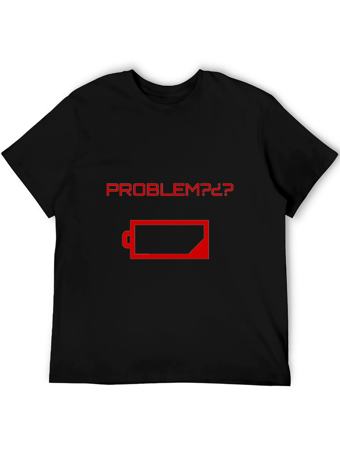 Problem Low Battery Graphic Tee - Black