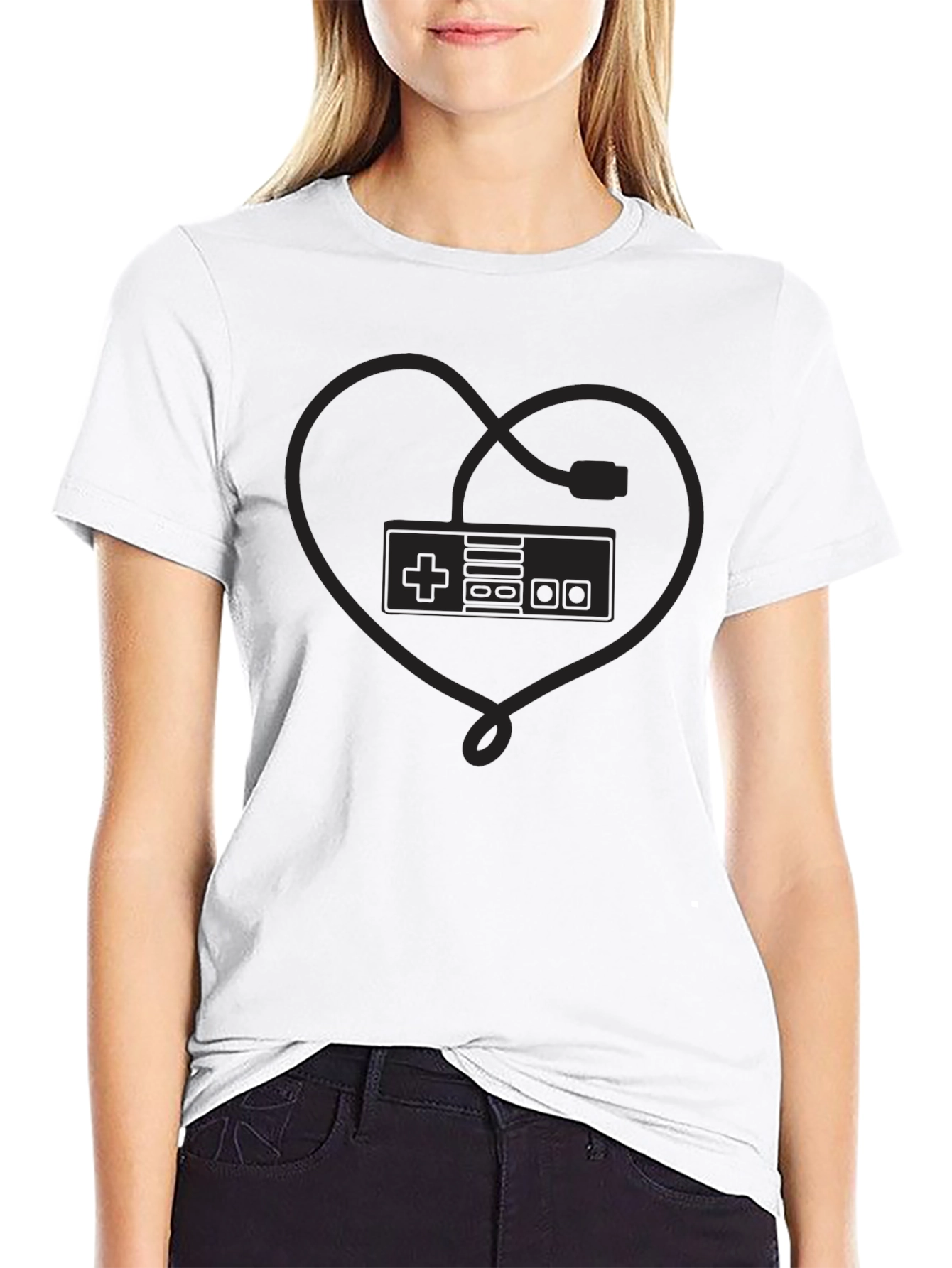 Retro Gaming Heartbeat T-Shirt - Classic Console Love