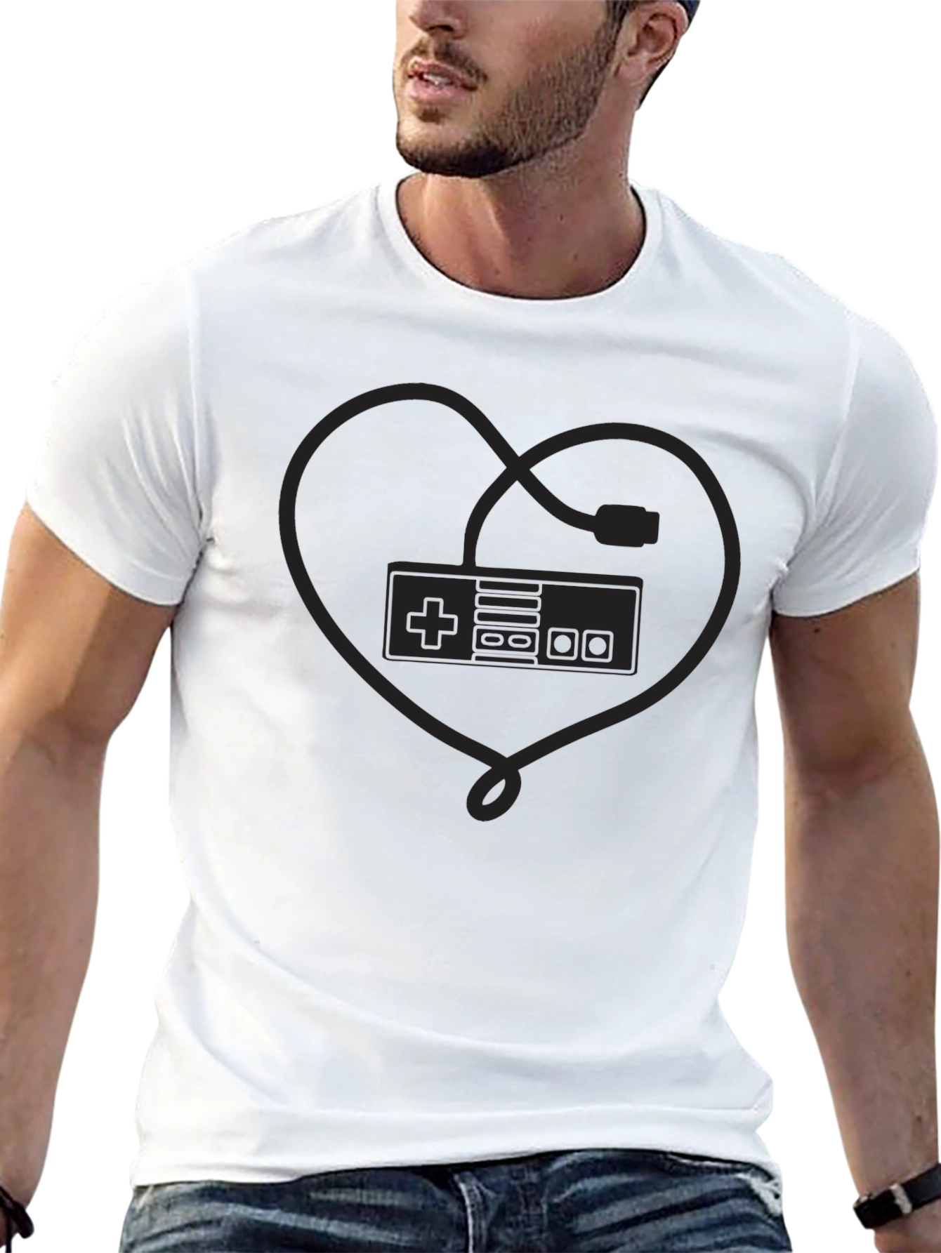 Retro Gaming Heartbeat T-Shirt - Classic Console Love