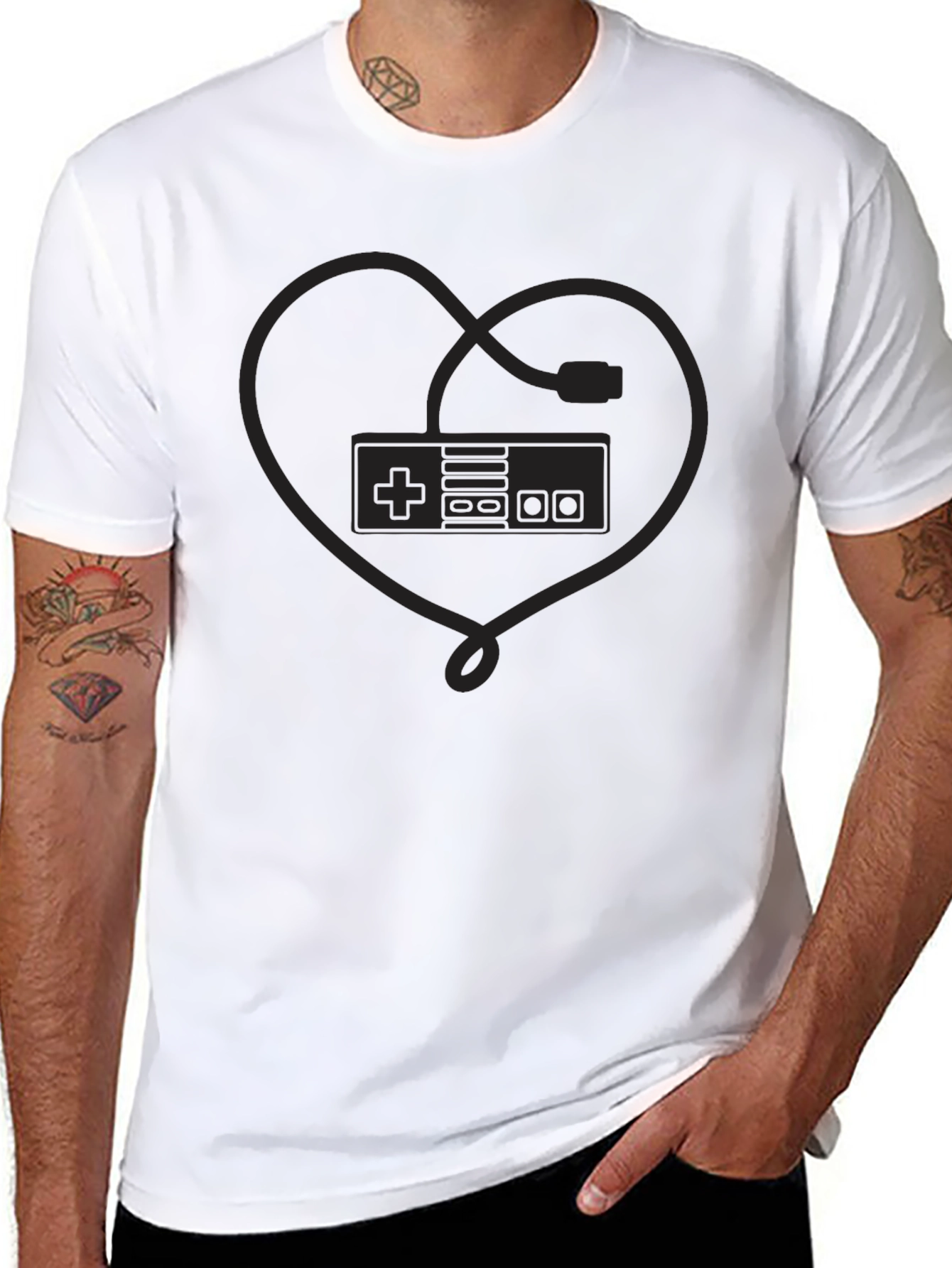 Retro Gaming Heartbeat T-Shirt - Classic Console Love