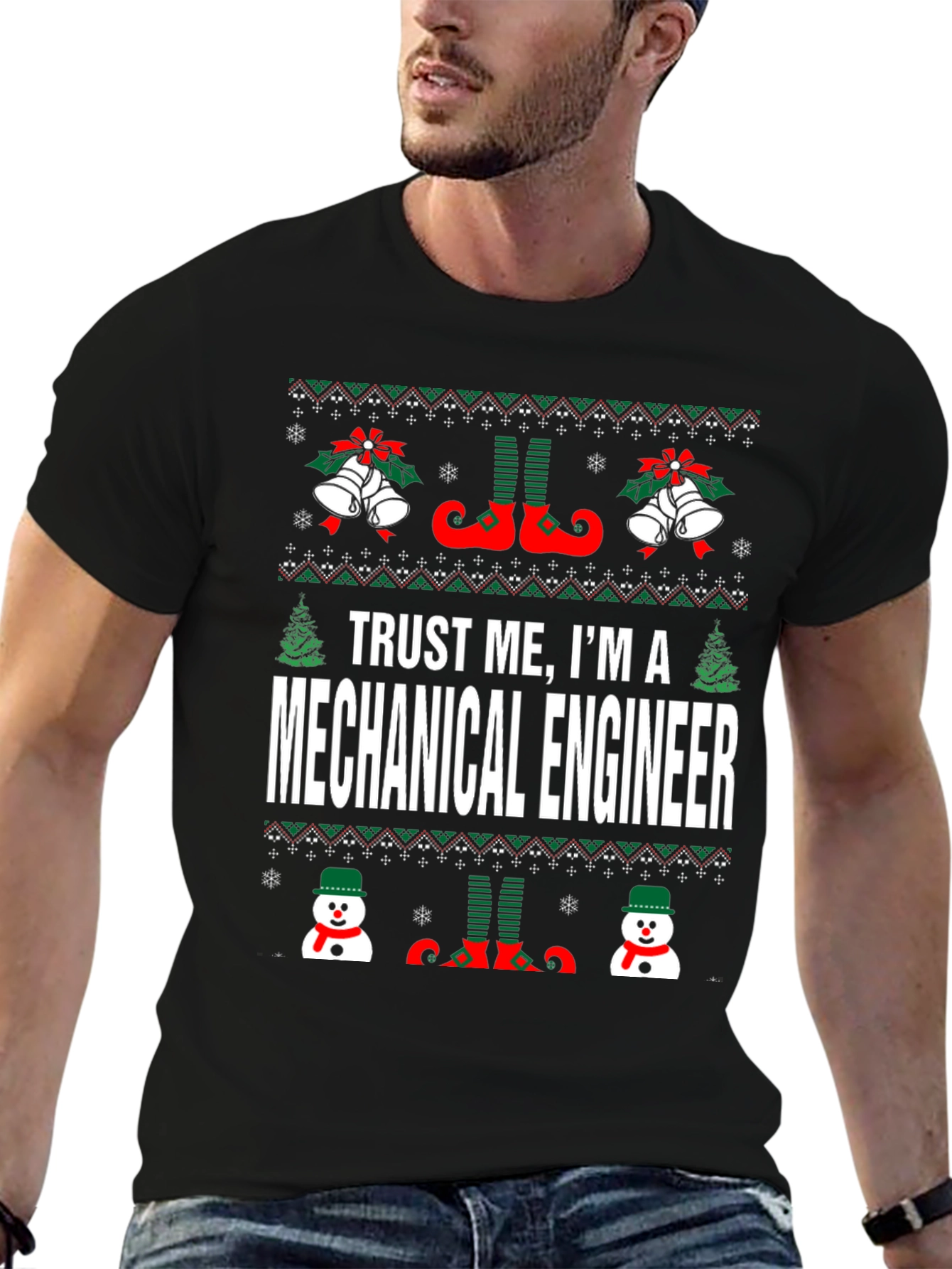 Mechanical Engineer Christmas Graphic Tee