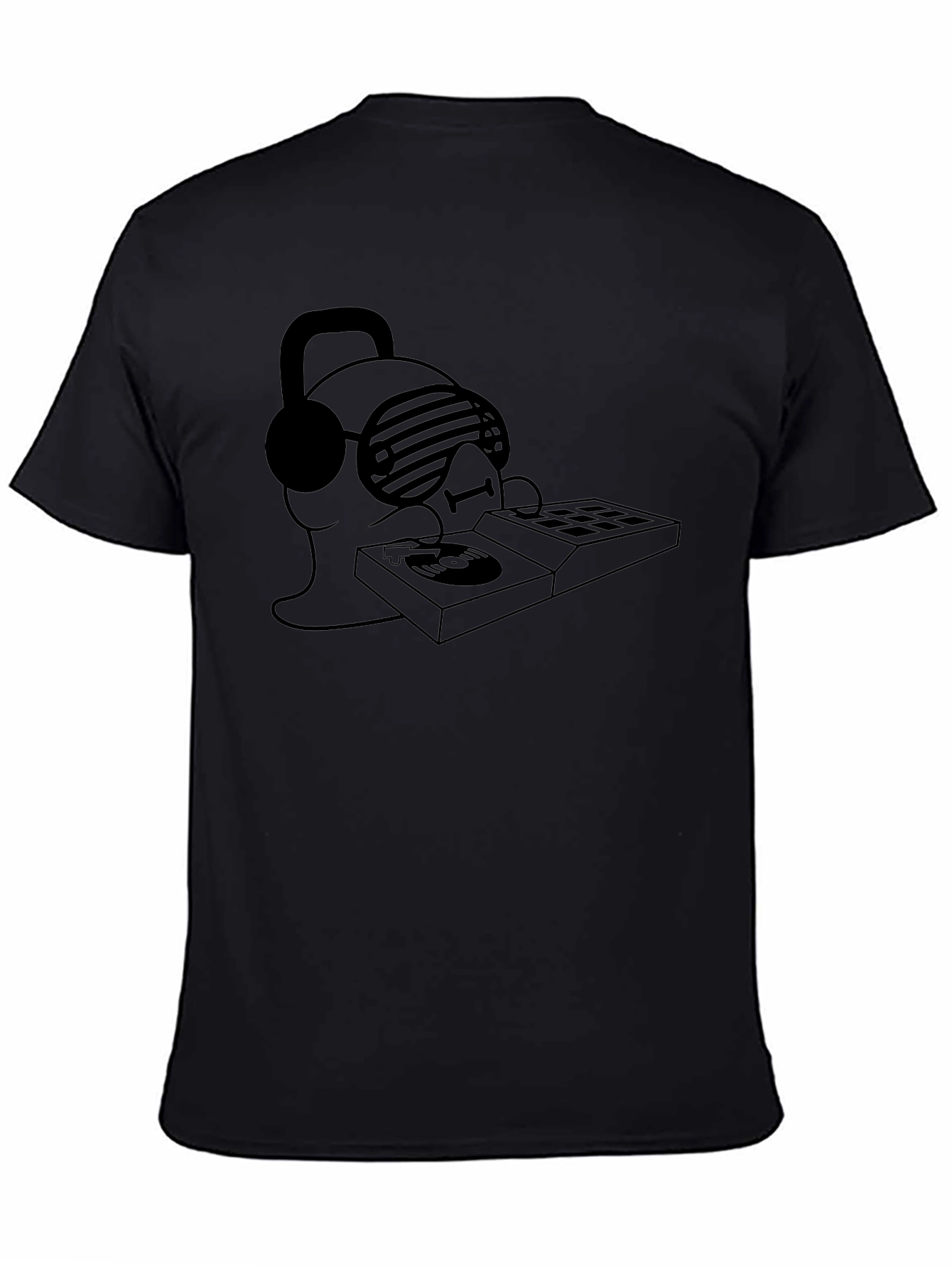 DJ Duck Graphic Tee - Black Cotton T-Shirt