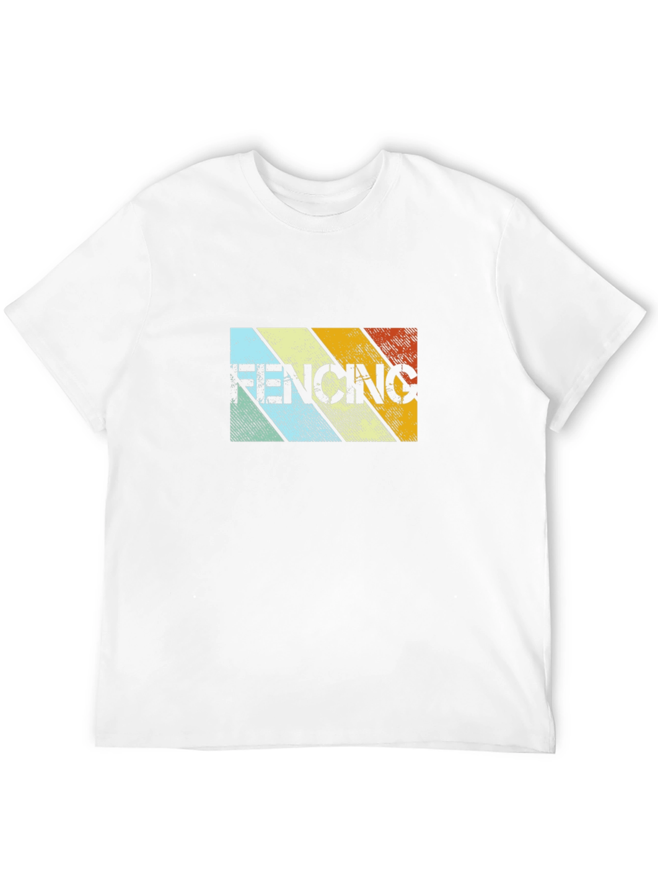 Retro Fencing Graphic T-Shirt - Black