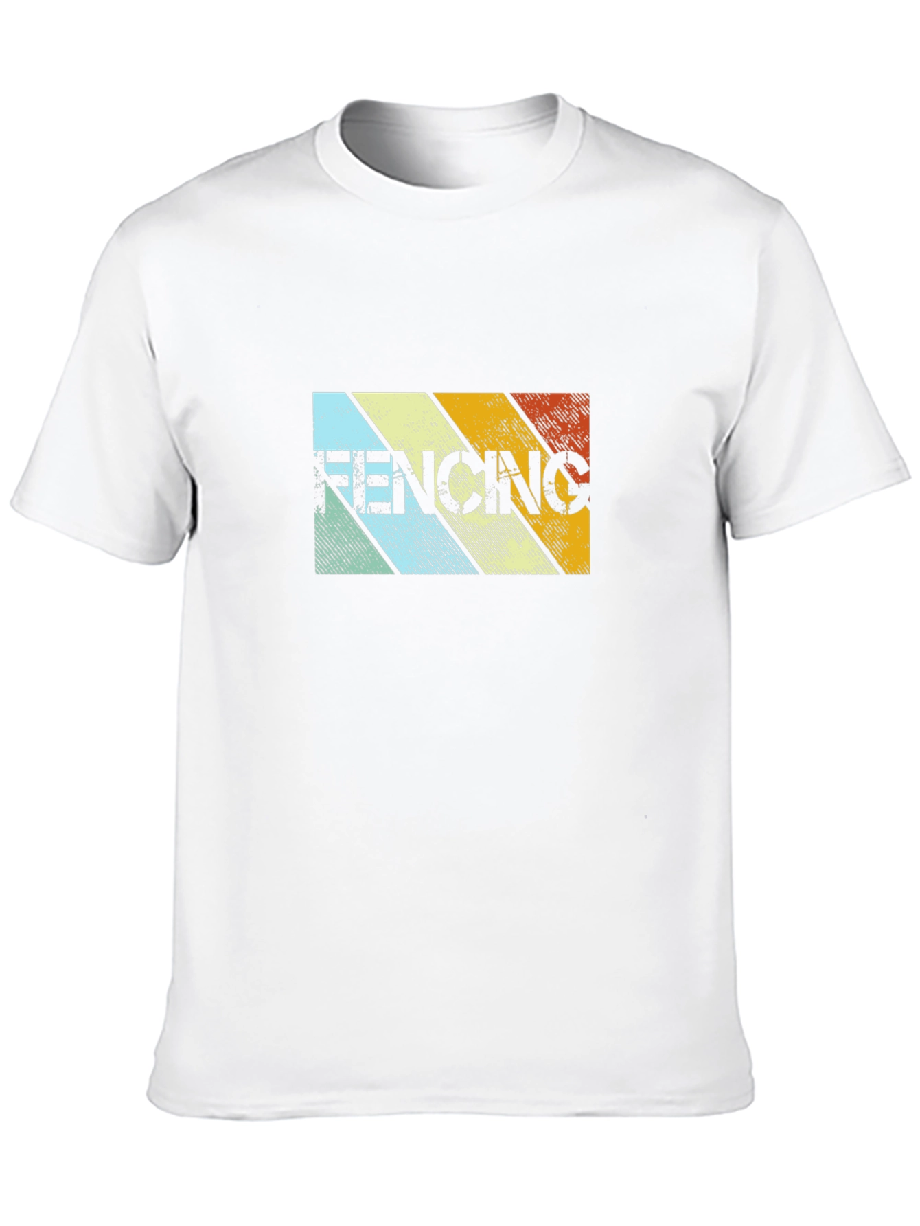 Retro Fencing Graphic T-Shirt - Black