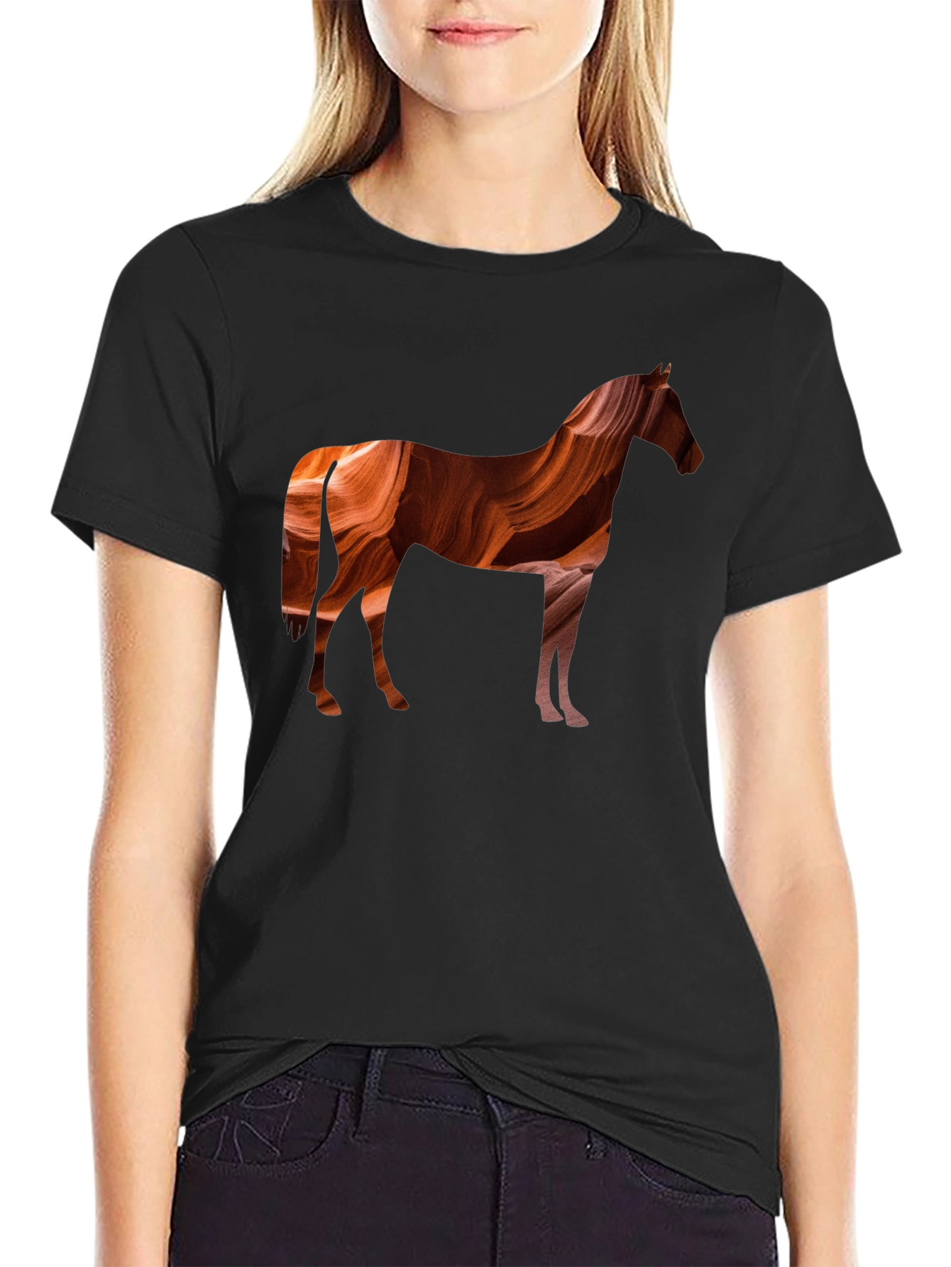 Abstract Canyon Horse Graphic Tee