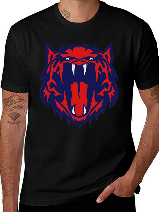 Bold Graphic Tee - Tiger Roar Design - Black