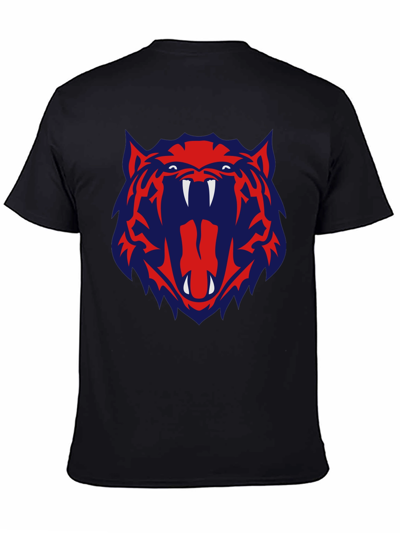 Bold Graphic Tee - Tiger Roar Design - Black