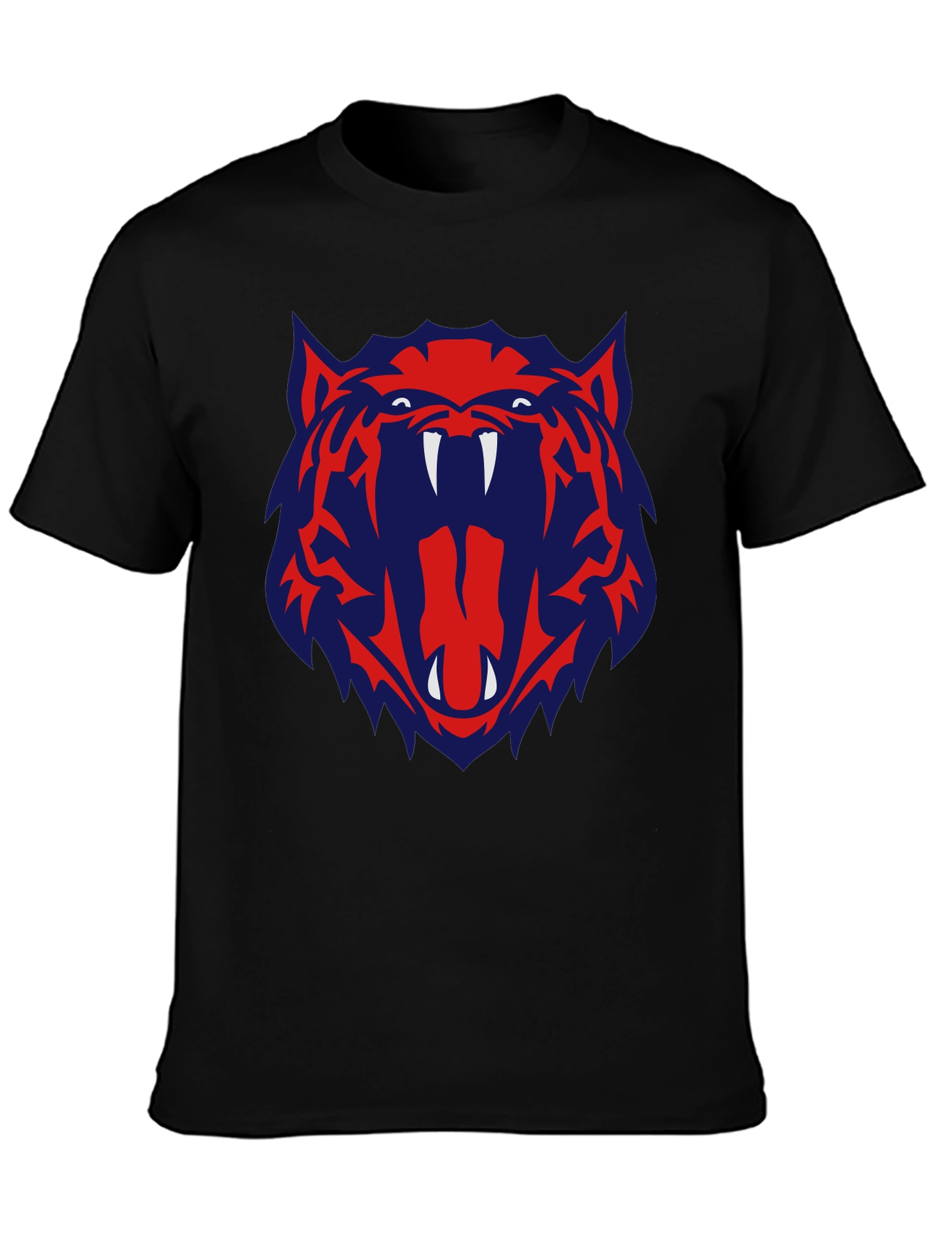 Bold Graphic Tee - Tiger Roar Design - Black