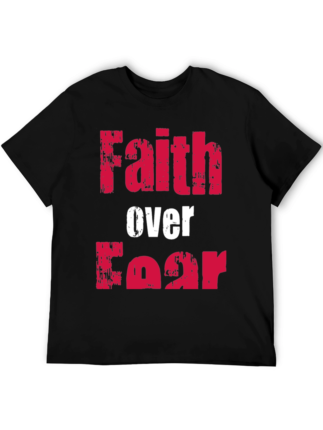 Faith Over Fear Graphic T-Shirt - Black