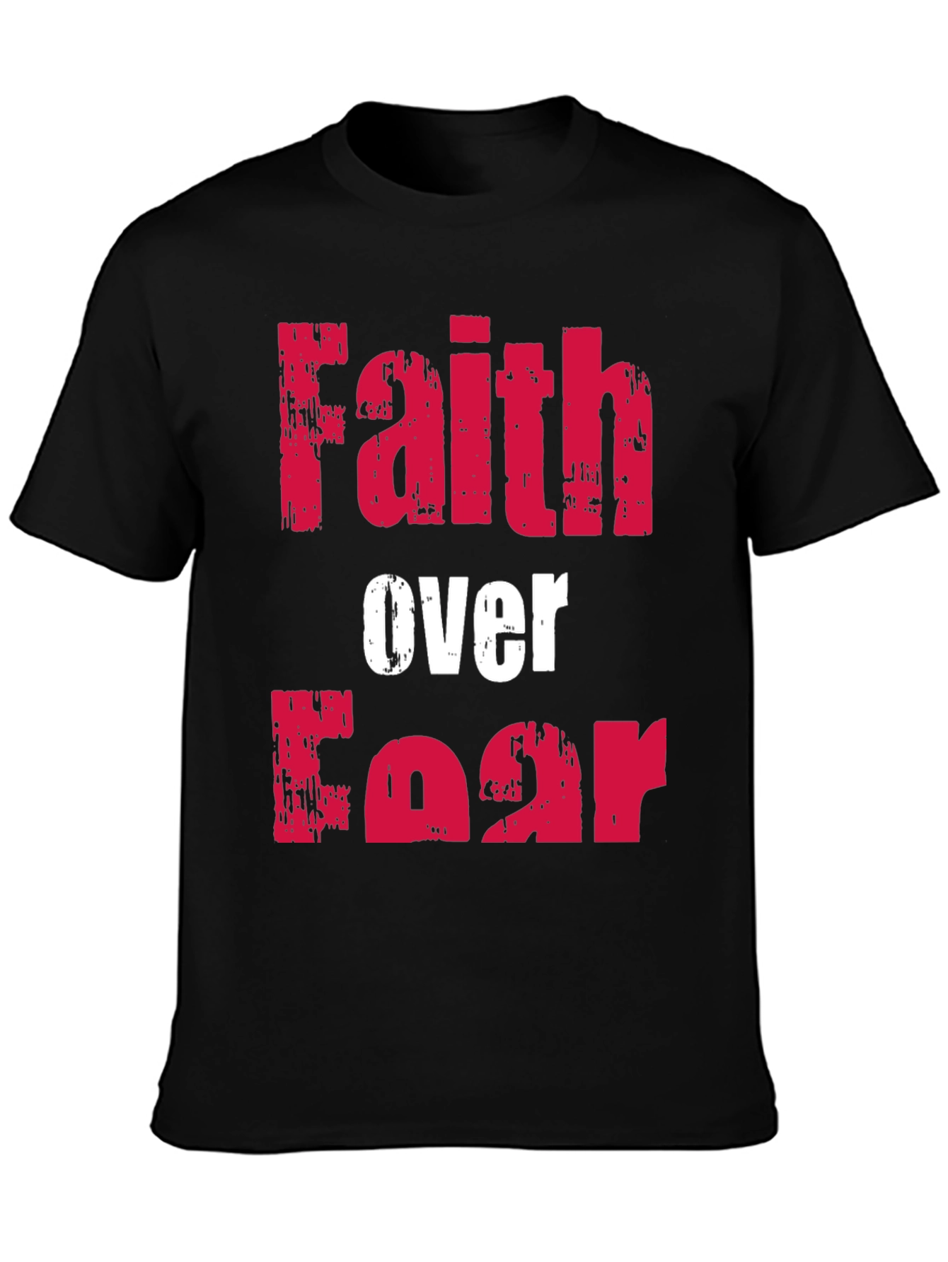 Faith Over Fear Graphic T-Shirt - Black