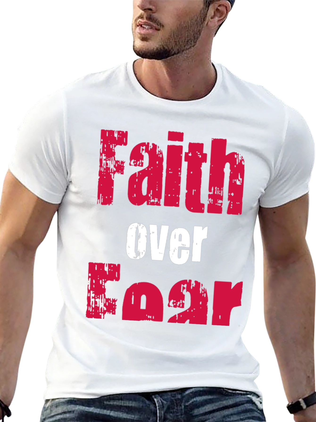 Faith Over Fear Graphic T-Shirt - Black