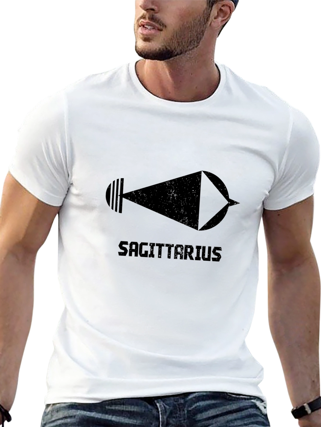 Sagittarius Graphic Tee - Zodiac Black T-Shirt