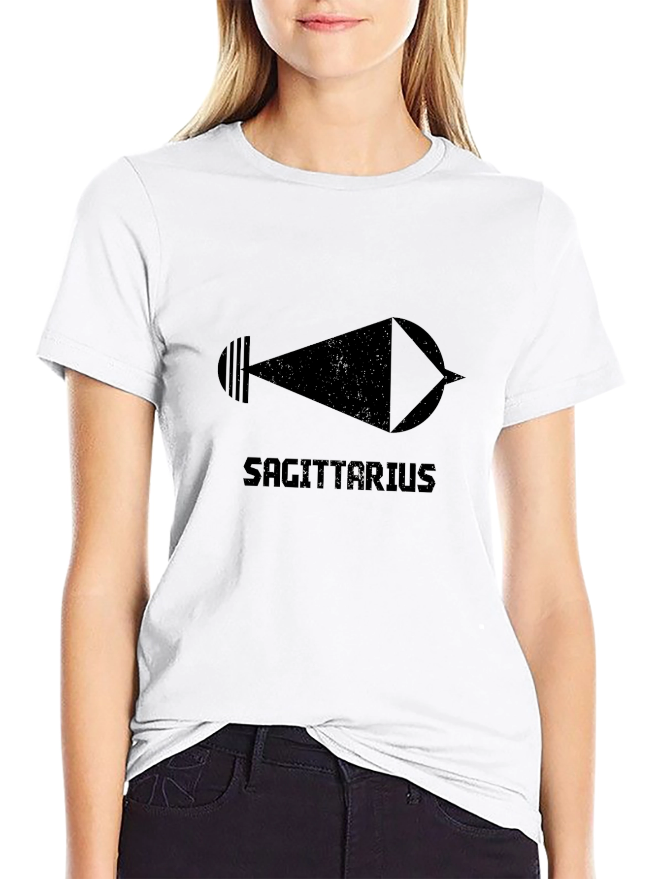 Sagittarius Graphic Tee - Zodiac Black T-Shirt