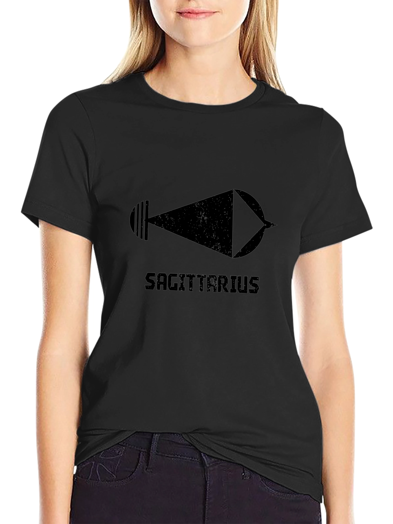Sagittarius Graphic Tee - Zodiac Black T-Shirt