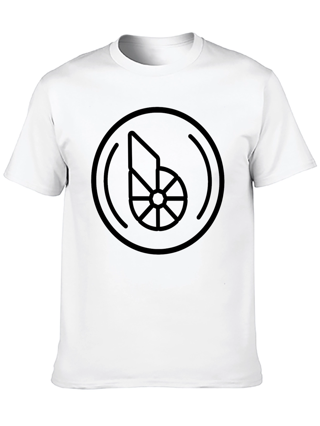 Geometric Circle Graphic Tee - Modern Black T-Shirt