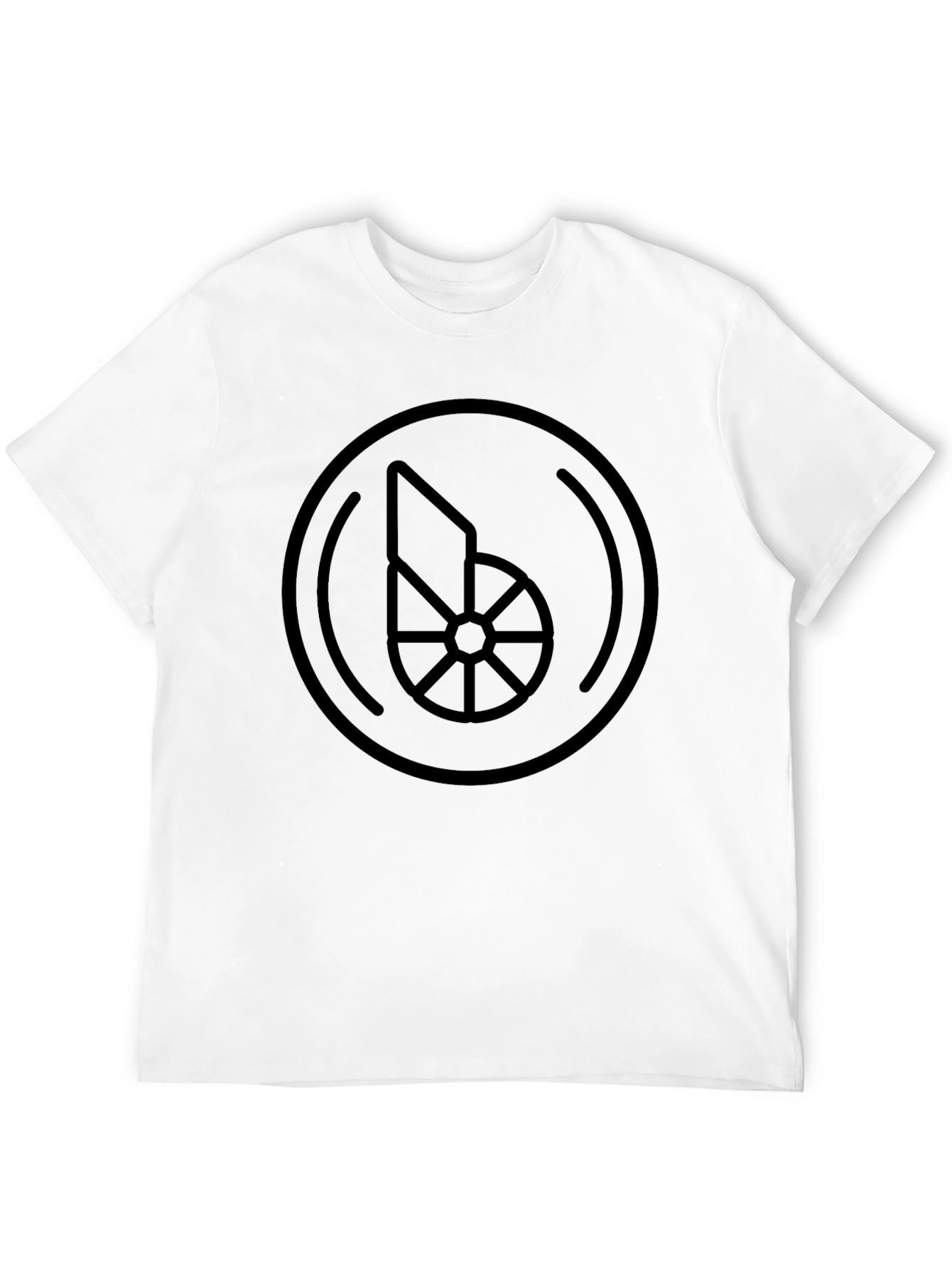 Geometric Circle Graphic Tee - Modern Black T-Shirt