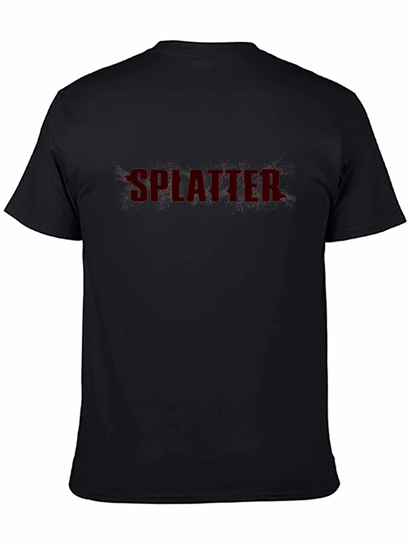 Splatter Graphic Print Black T-Shirt